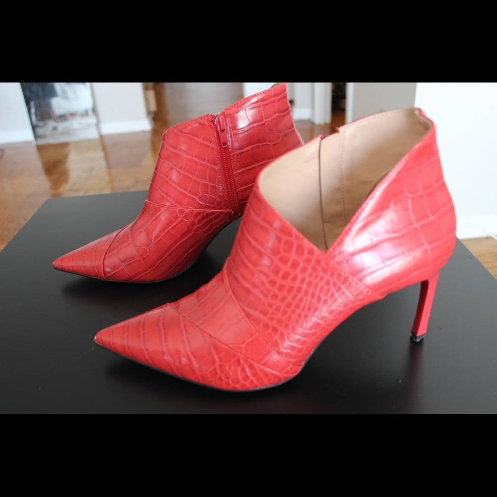 Red heel booties - Picture 2 of 4